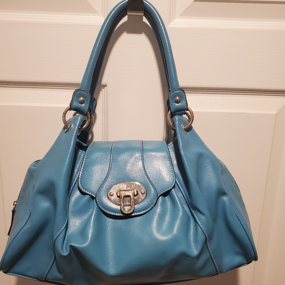 Aqua blue purse